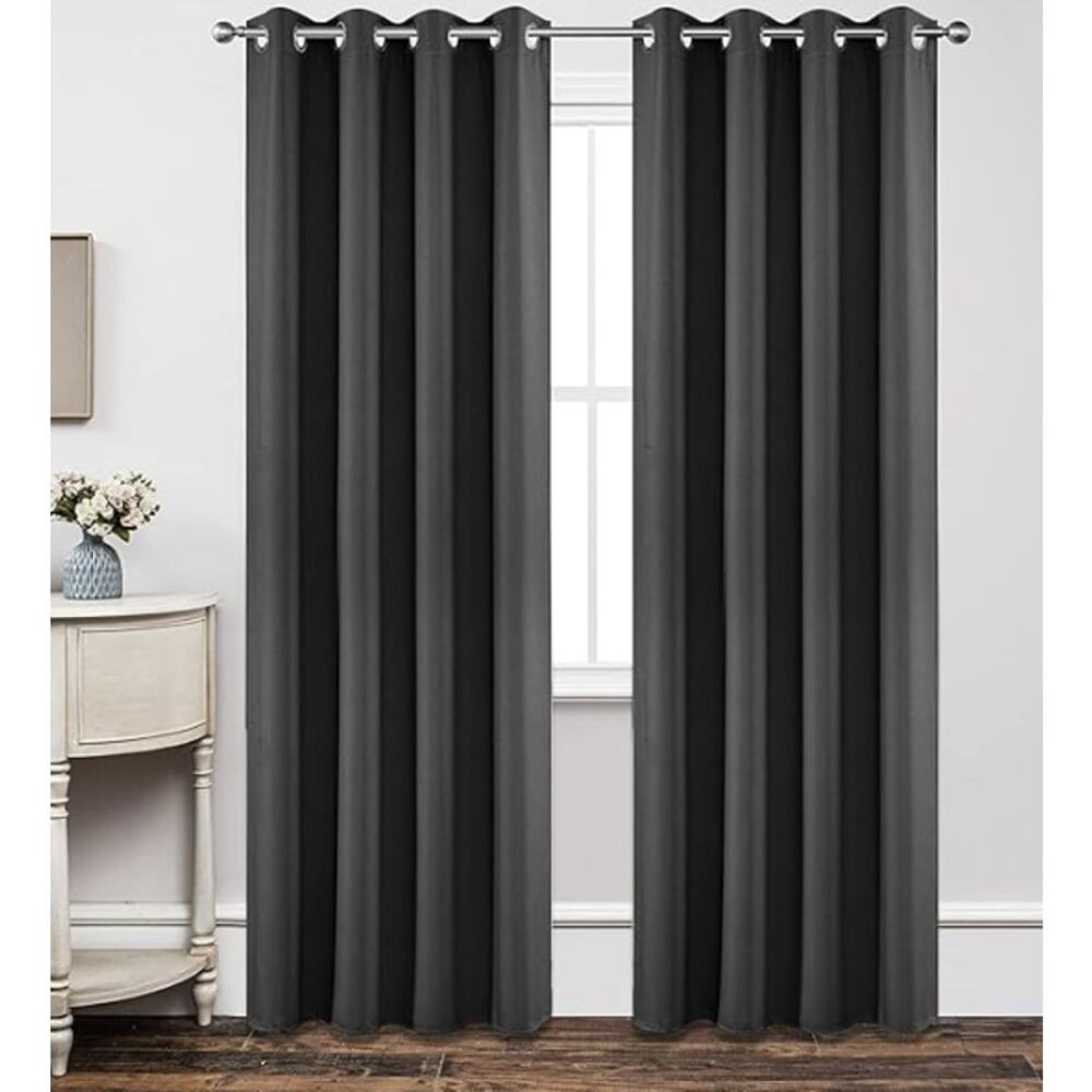 Elegant Blackout Curtains - Black